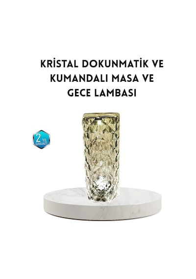 Depomıx Kristal Rgb Led Masa Lambası Renkli Kumandalı Işık, Dekoratif Ve Enerji Tasarruflu