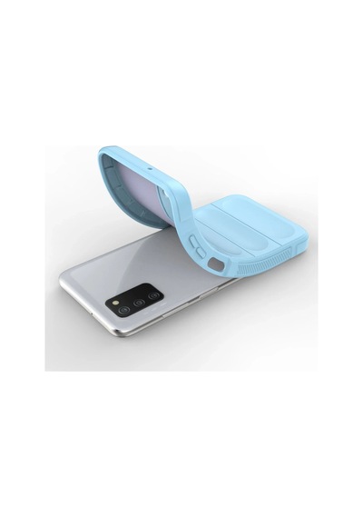 Gld-spt- Newface Samsung Uyumlu Galaxy A03s Kılıf Optimum Silikon - Sky Blue