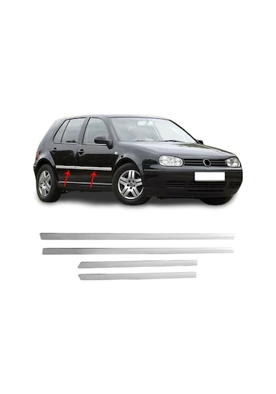 Vw Golf 4 Krom Cam Çıtası Tk 1998-2004 4prç