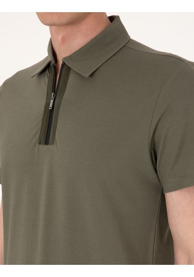 Pierre Cardin Erkek Haki Tişört 50302623-vr027 Haki