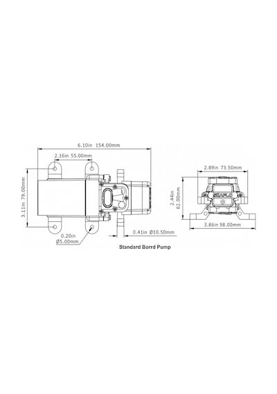 Seaflo Hidrofor Pompası 24V - 4.3 L/Dk - 35 PSI