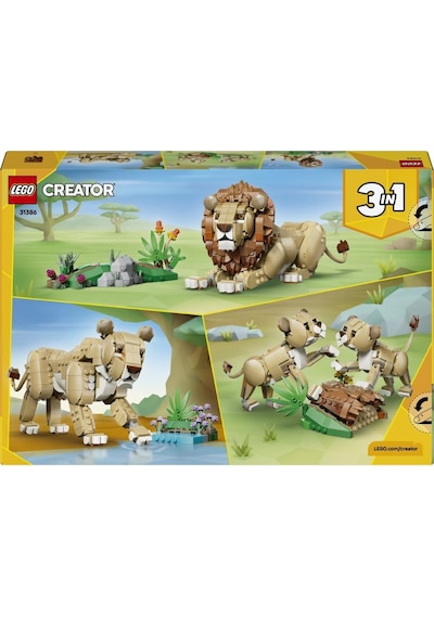 Lego 31386 Creator 3 Ü 1 Arada Vahşi Hayvanlar: Görkemli Aslan