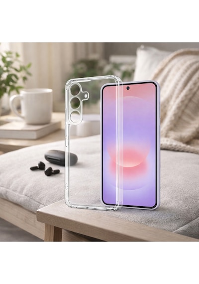 Samsung Galaxy A37 İle Uyumlu Kılıf Şeffaf Kamera Korumalı 3d