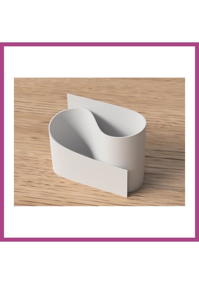 Gees Global 3d Baskı Kavisli Diş Fırçası Ve Küçük Eşya Tutucu Masa Ve Banyo Organizeri Modern Minimal Düzenleyici - Beyaz Gbzs