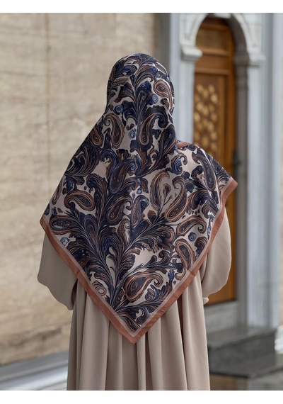 Qalortex Scarf Pamuklu Soft Açelya Desen Eşarp-taş Tsş