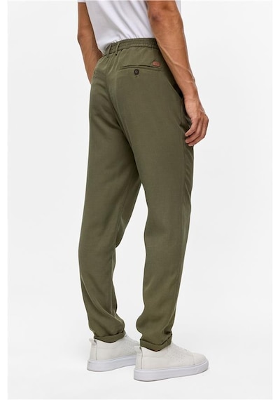 Süvari Koyu Haki Slim Armürlü Jogger Pantolon Koyu Haki