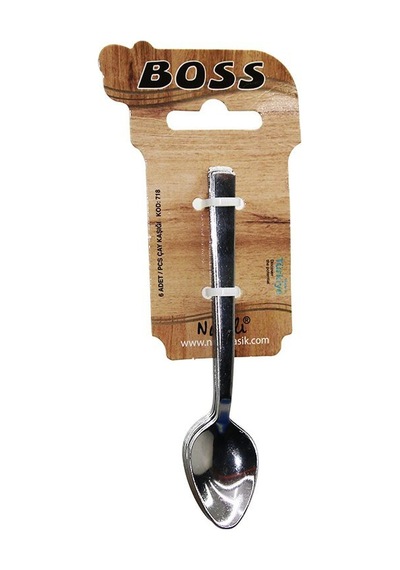 Boss-718 Çubuk Sade Metal 2mm 6 Adet Çay Kaşık Diğer