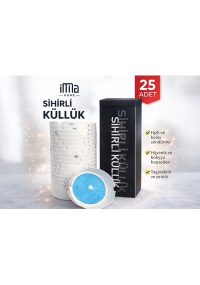 İma Home Sihirli Küllük 25 Adet Dumansız Kokusuz Kül Toplayıcı Taşınabilir Hijyenik Masa Üstü Küllük