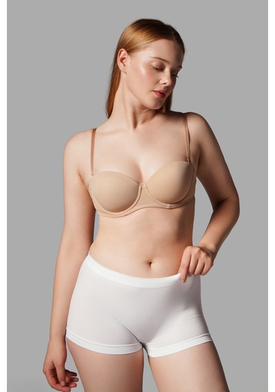 Fit Women Kadın Boxer Toparlayıcı İz Yapmayan Seamless Örme Boxer 2001 Beyaz
