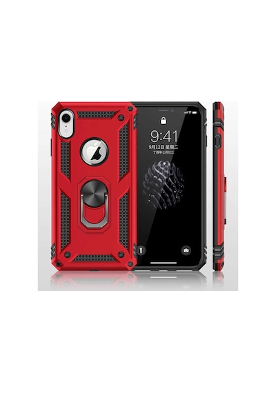 Apple Uyumlu iPhone XR 6.1 Kilif Yüzüklü Zirh Tank Vega 386841443