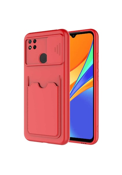 Subutu Redmi 9c Kılıf Sbt Kartix Kapak - Kırmızı Kırmızı