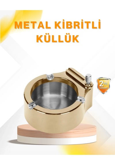 Ceylan Adam Çakmak Entegreli Küllük Yeniden Doldurulabilir Metal Gövde