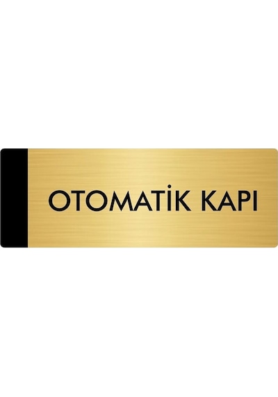 Metal Yönlendirme Levhası, Departman Kapı Isimliği Otomatik Kapı 10x20 Cm Altın Renk