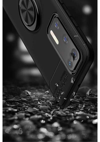 Newface - 263 - Huawei P40 Kılıf Range Yüzüklü Silikon - Csmo-tex - - Siyah Sıyah
