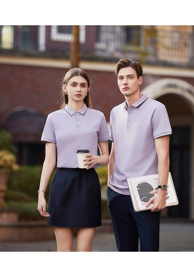 New Performance.arw50313.serintutan-antibakteriyel-yüksek Kalite.düğmeli Polo T.shirt Mor