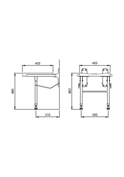 Bocchi Duş Oturağı Engelliler -Yaşlılar İçin Cc-drv-004 Krom