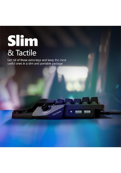 Vertux Combat Quickstrike Tek Elli Joystick Destekli Oyuncu Klavye Vertux Combat Quickstrike Tek Elli Joystick Destekli Oyuncu Klavye