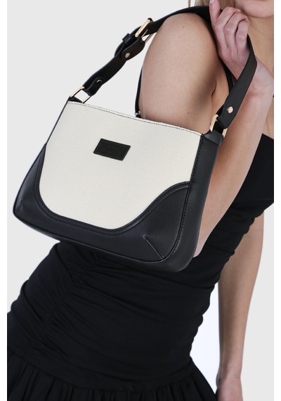 Housebags Siyah Ayarlanabilir Omuz Askılı Vintage Bag Kanvas Siyah