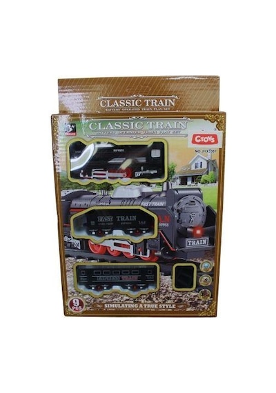 Ctoy Tren Seti 9 Parça Açık Gri