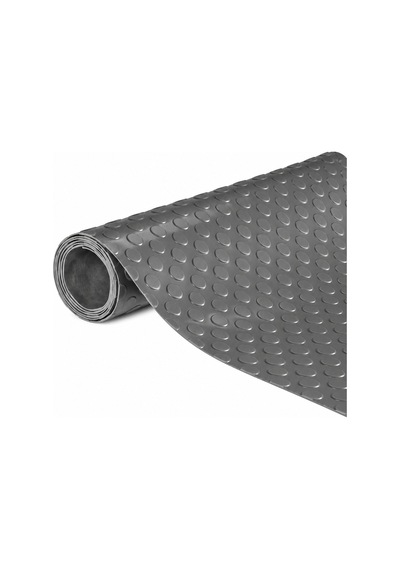 Hortumtech Paralı Paspas Pvc Zemin Kaplama Garaj Depo Atölye Araç İçi Ofis 2,2 Mm - Gri 120 X 80 Cm