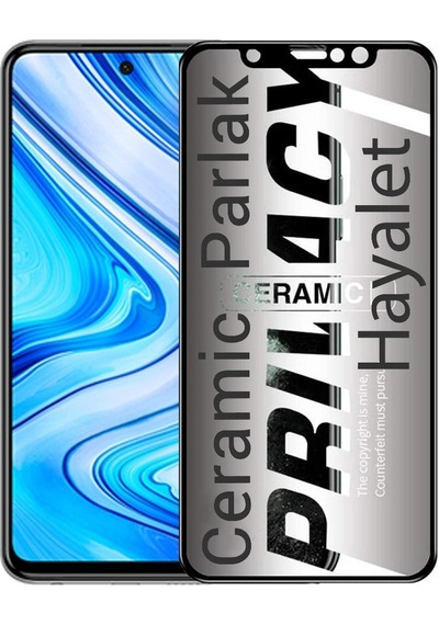 Xiaomi Redmi Note 9 Pro Hayalet Ekran Koruyucu Parlak Seramik Gizli Privacy