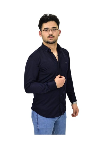 Erkek Spor Silim Fit Uzun Kol Gömlek Bgl-st04484 Lacivert Erkek Spor Silim Fit Uzun Kol Gömlek Bgl-st04484 Lacivert