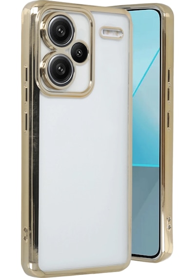 Newface - 237 - Xiaomi Redmi Note 13 Pro Plus Kılıf Razer Lensli Silikon - Kmrsfres - - Gold