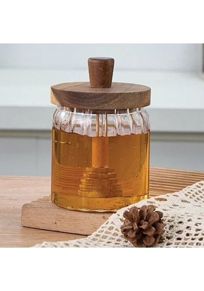 450 Ml Akasya Kapaklı Kaşıklı Cam Bal Kavanozu Saklama Kabı Pinterest Tasarım Erzak Bakliyat Kabı 7009