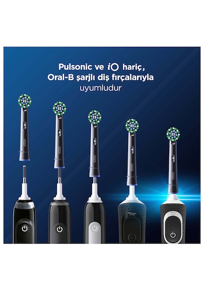 Oral-B Pro Cross Action X-filament 4 Adet Siyah Şarjlı Diş Fırçası