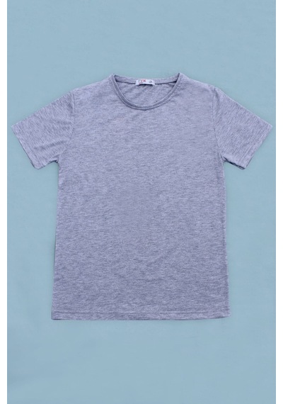 Fyk Kids Düz Model Farklı Renk Seçeneği Ile Unisex Çocuk Tişört Gri