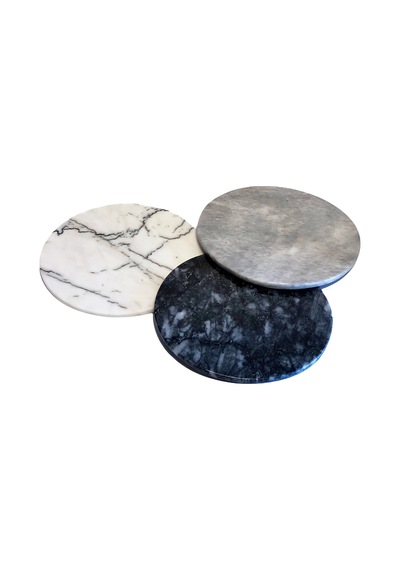Lux & Marble Black Moon, Yuvarlak Siyah Mermer Sunumluk