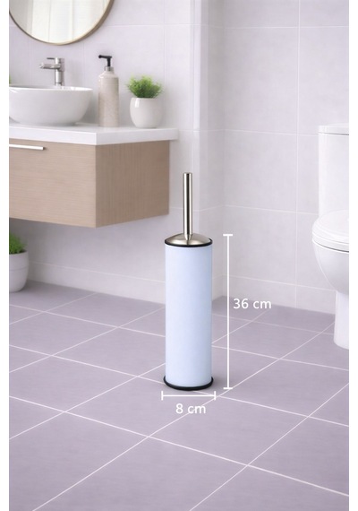 Sas Haus Mavi 2'li Banyo Seti - Metal Çöp Kovası 3 Lt Ve Wc Fırçası Takımı Elit 7200 Mavi