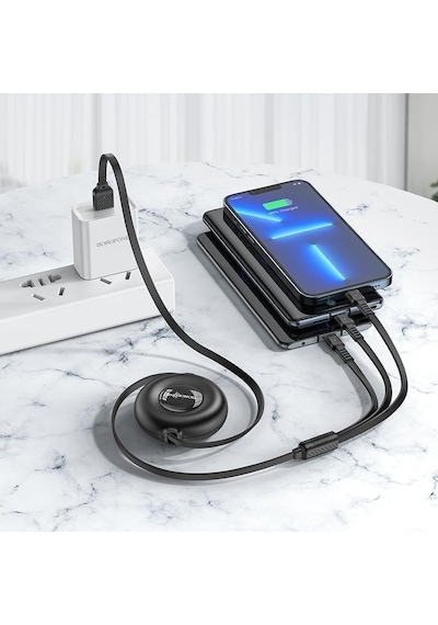 3in1 Usb İphone 17 İle Uyumlu Şarj Kablosu Type-c, Lightning, Micro Usb Çoklu Şarj Kablosu, 2a Hızlı Şarj, 1 Metre, Tpe Kaplama, Aynı Anda 3 Cihaz Şarj Etme Bx74 3in1 Usb İphone 17 İle Uyumlu Şarj Kablosu Type-c, Lightning, Micro Usb Çoklu Şarj Kablosu, 2a Hızlı Şarj, 1 Metre, Tpe Kaplama, Aynı Anda 3 Cihaz Şarj Etme Bx74