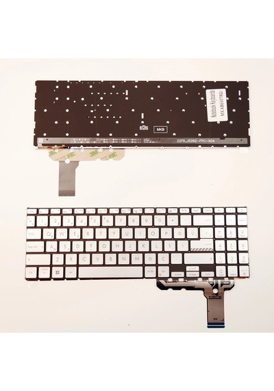 Asus K3605 Notebook Klavye Gümüş Gri Işıklı