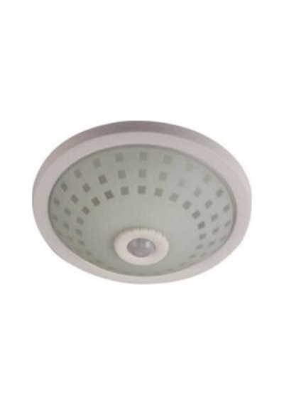 Nisaluce E-2002 Tavan Armatür Camlı Kafes 360 Hareket Sensörlü 5mt Algı 2 Adet E27 Ampul Duylu 12 Çok Renkli