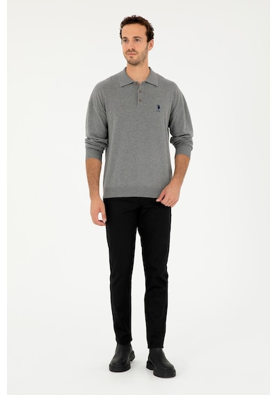 U.s. Polo Assn. Erkek Gri Melanj Kazak /triko 50293506-vr086 Gri Melanj