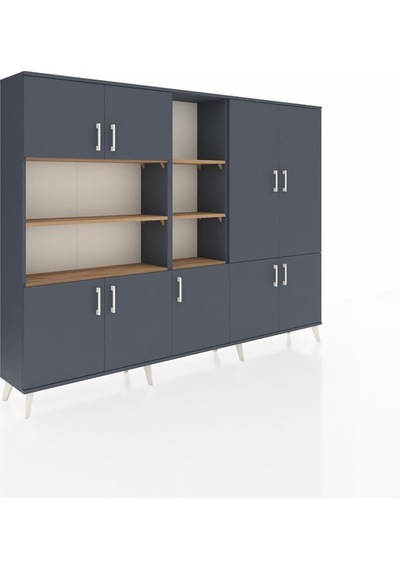 Arges Dolap 14 Raflı 9 Kapaklı 220x30x163 Antrasit-antrasit/çam Antrasıt/atlas Çam - Antrasıt Arges Dolap 14 Raflı 9 Kapaklı 220x30x163 Antrasit-antrasit/çam Antrasıt/atlas Çam - Antrasıt
