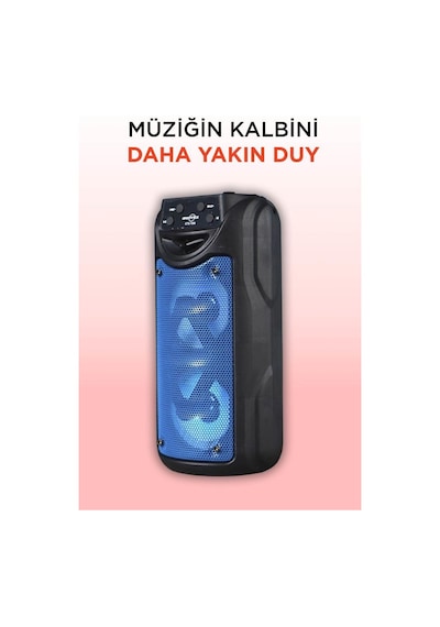 Torima GTS-1558 3" RGB Ledli Taşınabilir Bluetooth Parti Hoparlörü