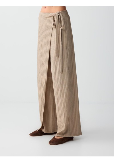 Jimmy Key Jimmy Key Vizon Normal Bel Normal Paça Çizgili Uzun Örme Pantolon 6sw186694927