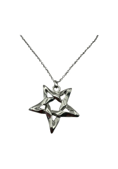 Pentagram Yıldız Figürlü Unisex Kolye 60 Cm Zincirli Gotik, Mistik Ve Spiritüel Tasarım Çok renkli