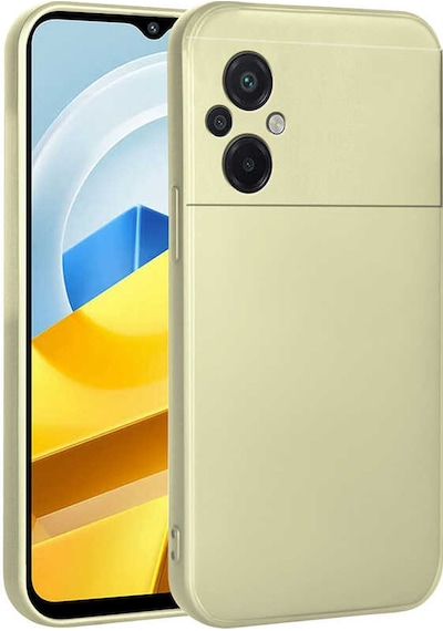 Xiaomi Poco M5 Kılıf Zore Premier Silikon Kapak Gold