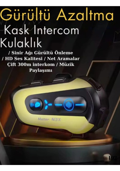 N3x Rgb Işıklı Intercom 3 Kişi Bağlantılı 1000mah Motosiklet Tdrtr