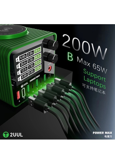 2uul Pc01 Power Max 200w Ayarlanabilir Voltajlı Çoklu Şarj Ve Güç Kaynağı
