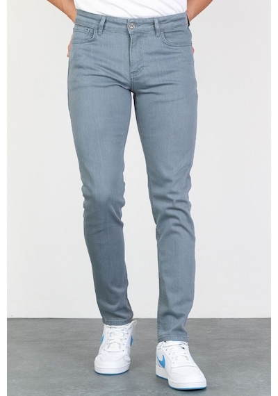 HLT Jeans Erkek Likralı Esnek Mavi Slim Fit Taşlamalı Kot Pantolon -