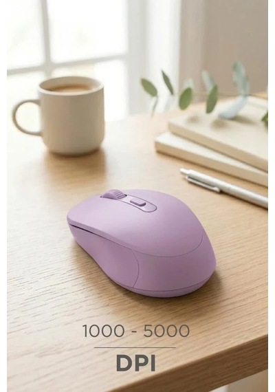 Özel Seri Bilgisayar Aksesuarı Cihaz Faresi Mouse Çift Modlu Sessiz Kablosuz Fare Tm17 Mor