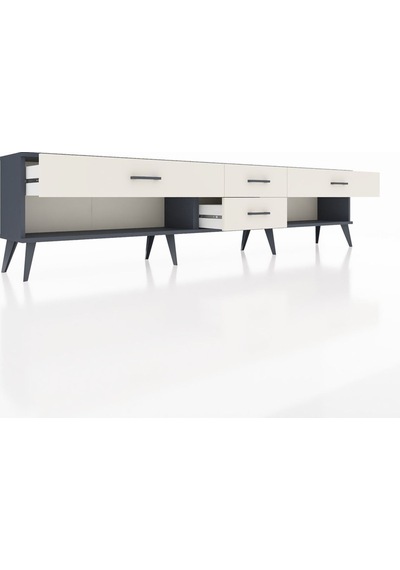Arges Tv Ünitesi 4 Çekmeceli 220x30x51 Antrasit-aytaşı Aytası/aytası - Antrasıt Arges Tv Ünitesi 4 Çekmeceli 220x30x51 Antrasit-aytaşı Aytası/aytası - Antrasıt