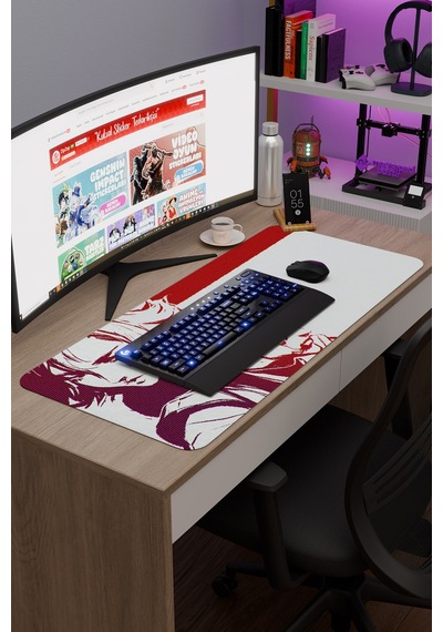 Metal Gear Solid Kaymaz Dikişli Kauçuk Oyuncu Mousepad V4 - 90x40 Xxl Gaming Mouse Pad Fare Altlığı