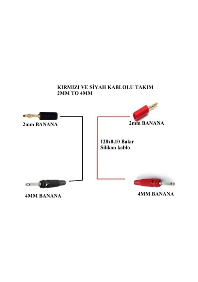 2mm To 4mm Kırmızı Siyah Takım 1 Metre