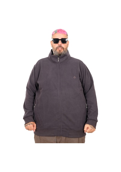 Mode Xl Erkek Büyük Beden Hırka Fermuarlı U24442 Füme