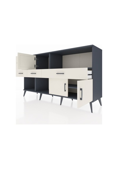 Kronos Konsol 2 Raflı 5 Çekmeceli 3 Kapaklı 176x59x99 Antrasit-ay Antrasit-aytaşı Kronos Konsol 2 Raflı 5 Çekmeceli 3 Kapaklı 176x59x99 Antrasit-ay Antrasit-aytaşı
